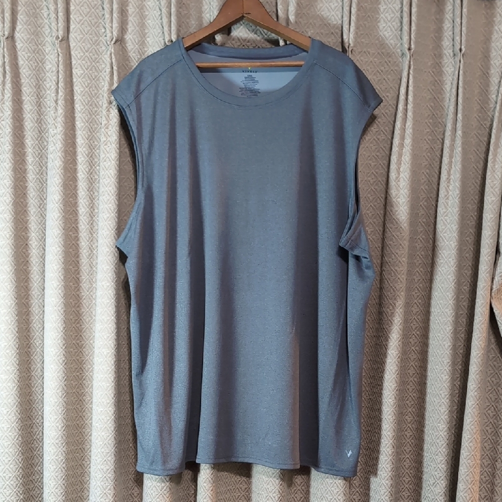 NWT Men's Size 3X Vively Gray Proformance Sleeveless Athletic Muscle Tank